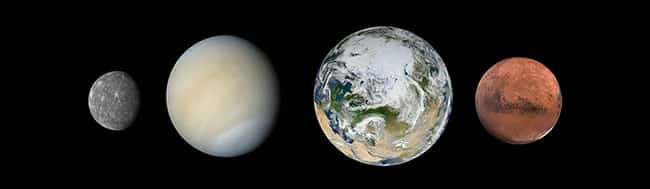 سیاره چیست: سیاره‌های سنگی منظومه شمسی
