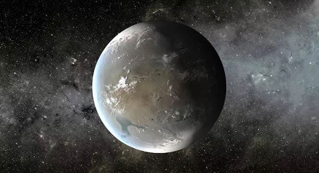 سیاره چیست: تصویرسازی گرافیکی و خیالی از سیاره فراخورشیدی «کپلر 62اِف»