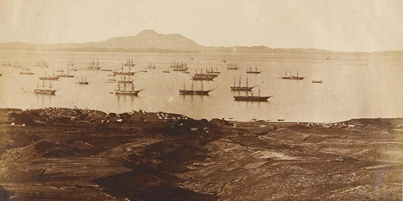 جنگ تریاک دوم: ناوگان بریتانیا در خلیج دلیان چین، سال 1860 میلادی